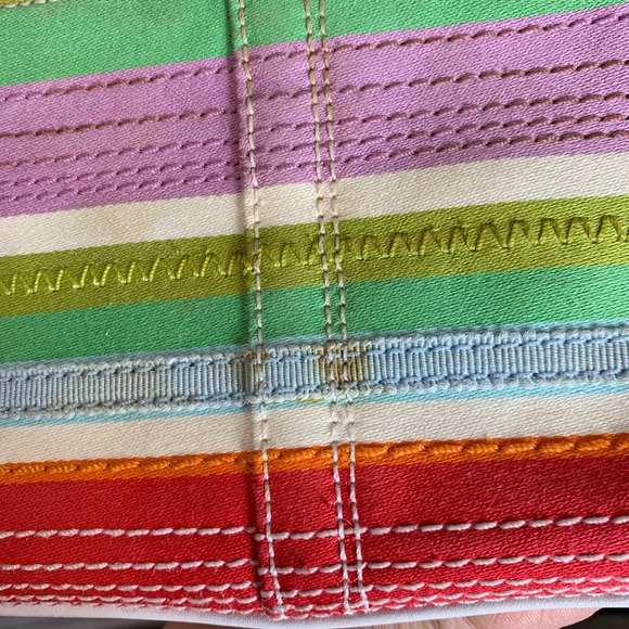 Coach Colorful Striped Wristlet - Picture 4 of 6